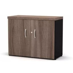 Armário Baixo para Escritório 2 Portas Pandin Móveis PE40 Walnut - 1