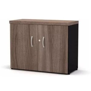 Armário Baixo para Escritório 2 Portas Pandin Móveis PE40 Walnut