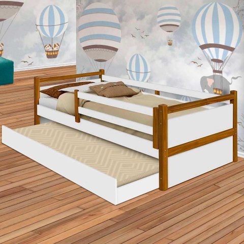 Bicama de Infantil Montessoriana Branco Mel