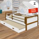 Ver imagem 1 de Bicama de Solteiro Montessoriana com Colchões Branco Mel