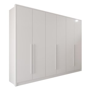 Guarda Roupas 100% Mdf 6 Portas 5 Gavetas Moscou - Mais Móveis Neve