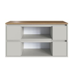 Balcão Gabinete de Banheiro Suspenso 90 Berlim com 2 Portas - 3