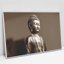 Ver imagem 1 de Quadro Decorativo em Canvas Buda - Moldura Branca - 60 x 40cm