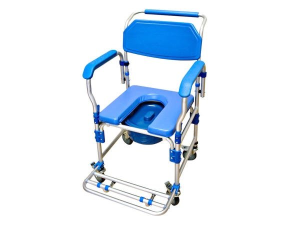 Cadeira De Banho Higiênica Adulto Dobrável Até 150kg 3x1 Multiuso D60 - Dellamed - 4