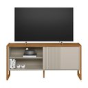 Ver imagem 5 de Rack Bancada Decorativo Gael Mdp/mdf Tv até 55 Polegadas Porta Nature/off White G77 - Gran Belo