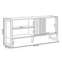 Ver imagem 4 de Rack Bancada Decorativo Gael Mdp/mdf Tv até 55 Polegadas Porta Nature/off White G77 - Gran Belo