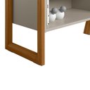 Ver imagem 7 de Rack Bancada Decorativo Gael Mdp/mdf Tv até 55 Polegadas Porta Nature/off White G77 - Gran Belo