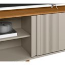 Ver imagem 6 de Rack Bancada Decorativo Gael Mdp/mdf Tv até 55 Polegadas Porta Nature/off White G77 - Gran Belo