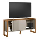 Ver imagem 2 de Rack Bancada Decorativo Gael Mdp/mdf Tv até 55 Polegadas Porta Nature/off White G77 - Gran Belo