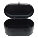 Ver imagem 1 de Porta Pão Preto Perolado em Metal 33x19x16cm - Isanog