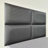 Cabeceira Estofada Modulada Solteiro Facto Preto - 2