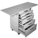Ver imagem 3 de Mesa Auxiliar Clínica - Deki Móveis - com Abas Retráteis