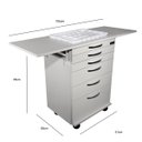 Ver imagem 2 de Mesa Auxiliar Clínica - Deki Móveis - com Abas Retráteis