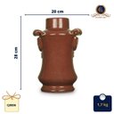 Ver imagem 3 de Vaso Decorativo Cerâmica Chinesa Vermelho Imperial 28cm Columbus Gold
