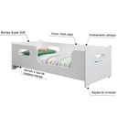 Ver imagem 3 de Cama Solteiro Montessoriana 100% Mdf Resistencia Conforto Grade Proteção:branco