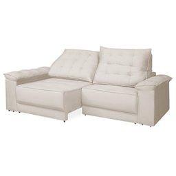 Sofá Retrátil e Reclinável Living Maittê 2,50m Veludo Bege - 3