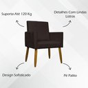 Ver imagem 2 de Kit 12 Poltronas Decorativas Mari Pé Palito Castanho - Marrom Suede