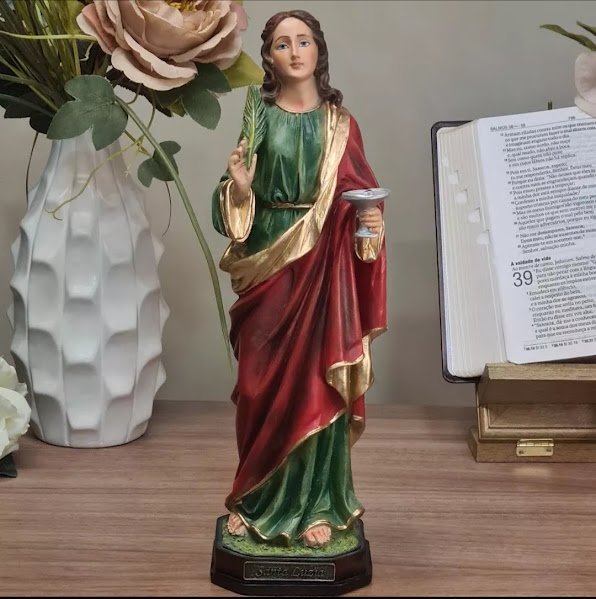 Imagem Santa Luzia 20cm Resina - 1