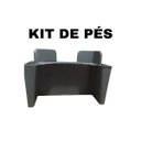 Ver imagem 3 de Pé Canto Gabinete Pezinho P/ Armário Rack Estante Guarda Roupas Kit 25 Ivy:cinza