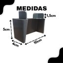 Ver imagem 4 de Pé Canto Gabinete Pezinho P/ Armário Rack Estante Guarda Roupas Kit 25 Ivy:cinza