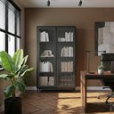 Ver imagem 5 de Cristaleira 2 Portas com Vidro Vitria 91 cm - Preto