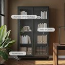 Ver imagem 2 de Cristaleira 2 Portas com Vidro Vitria 91 cm - Preto