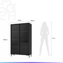 Ver imagem 6 de Cristaleira 2 Portas com Vidro Vitria 91 cm - Preto