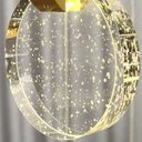 Ver imagem 3 de Luminaria Lustre Pendente Lua Cristal com Bolinhas Led Decoraçao Iluminaçao Casa Sala Estar Quarto C