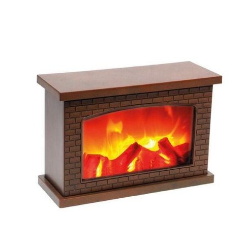 Lareira Decorativa de Natal com Iluminação Simulando Fogo