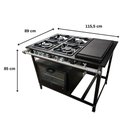 Ver imagem 3 de Fogão 4 Bocas Cefaz com Forno e Chapa Linha Gold Baixa Pressão CFZG-127C
