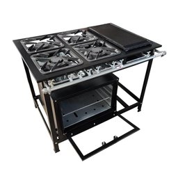 Fogão 4 Bocas Cefaz com Forno e Chapa Linha Gold Baixa Pressão CFZG-127C - 1