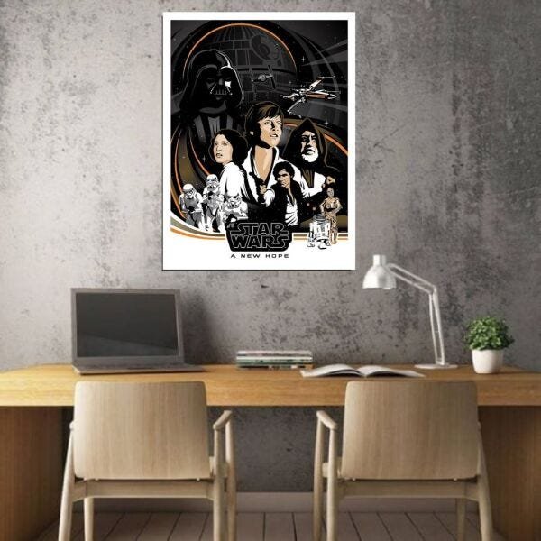 Quadro Decorativo Poster Star Wars 90x60cm - 2