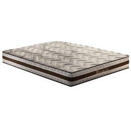 Colchão Queen Size D45 Resiste 1,58x1,98x0,25m Paropas Marrom e Branco - 2