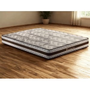 Colchão Queen Size D45 Resiste 1,58x1,98x0,25m Paropas Marrom e Branco
