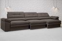 Ver imagem 1 de Sofá Zeus 2,90M Retrátil e Reclinável Velosuede Chocolate - Netsofás
