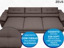 Ver imagem 2 de Sofá Zeus 2,90M Retrátil e Reclinável Velosuede Chocolate - Netsofás
