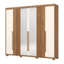 Ver imagem 7 de Guarda-roupa 252cm Casal com Espelho 6 Portas 4 Gavetas Norton Henn