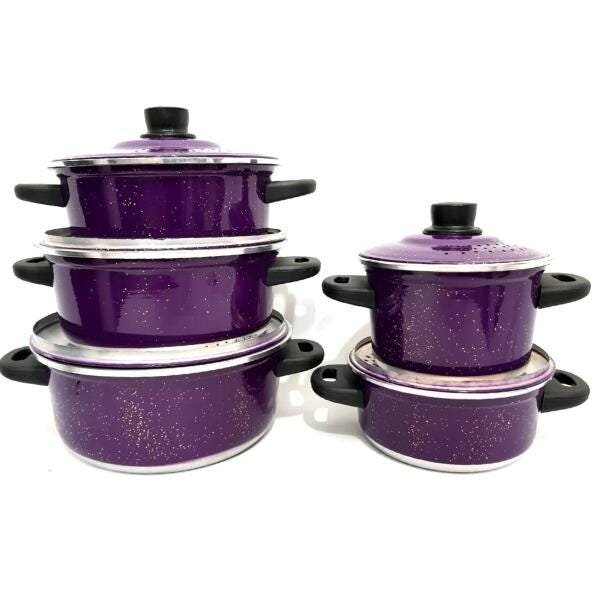 Jogo De Panela 5 Peças Roxo | MadeiraMadeira