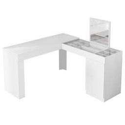 Escrivaninha com 1 Penteadeira Star Belaflex Branco - 5