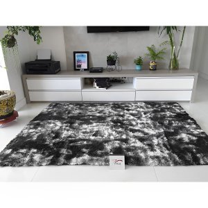 Tapete Peludo Multiuso Cinza Mesclado 1,40x1,00m Casen
