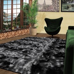 Tapete Peludo Multiuso Cinza Mesclado 1,40x1,00m Casen - 2