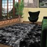 Tapete Peludo Multiuso Cinza Mesclado 1,40x1,00m Casen - 2