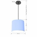 Ver imagem 2 de Lustre Luminária Pendente Vivare Free Lux Pe-4106pr Cúpula em Tecido 20x25cm