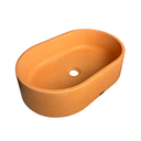 Ver imagem 1 de Cuba Terracota de Apoio Oval Sobrepor Pia Lavabo Rústica Concreto Grande