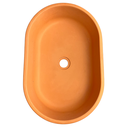 Ver imagem 2 de Cuba Terracota de Apoio Oval Sobrepor Pia Lavabo Rústica Concreto Grande