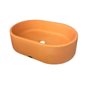 Ver imagem 3 de Cuba Terracota de Apoio Oval Sobrepor Pia Lavabo Rústica Concreto Grande
