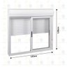 Janela Persiana Integrada de Aluminio Cor Branco 1,20x1,20m - 3
