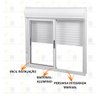 Janela Persiana Integrada de Aluminio Cor Branco 1,20x1,20m - 2