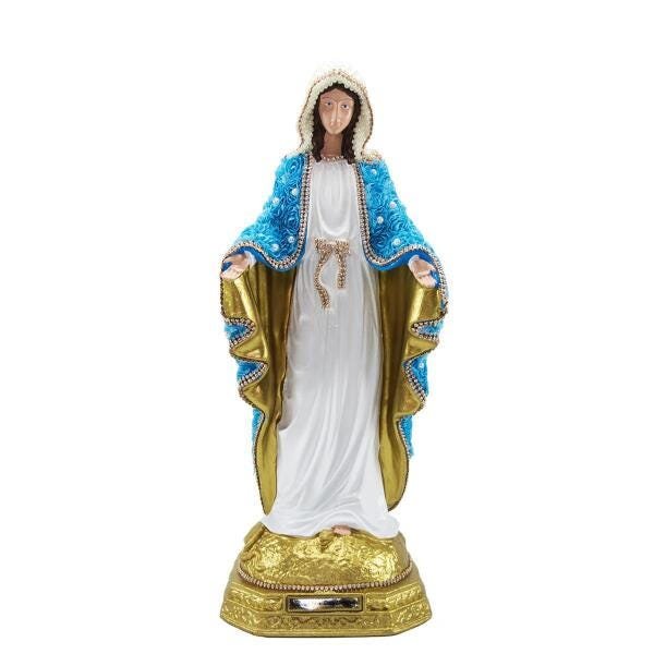 Imagem N.Sra Das Graças 40 Cm Inquebrável Manto Florido - 1