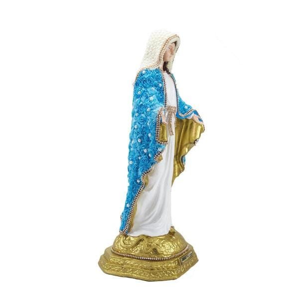 Imagem N.Sra Das Graças 40 Cm Inquebrável Manto Florido - 3